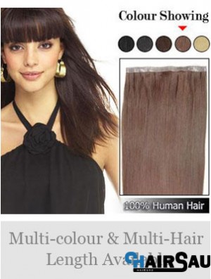 Straight Remy Human Hair Auburn Discount Weft Extensions