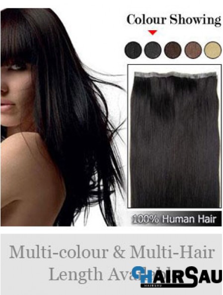 Straight Remy Human Hair Black Incredible Weft Extensions