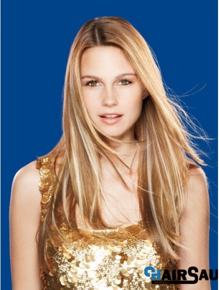 Straight Remy Human Hair Brown Top Weft Extensions