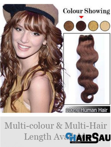 Wavy Remy Human Hair Auburn Cheap Weft Extensions