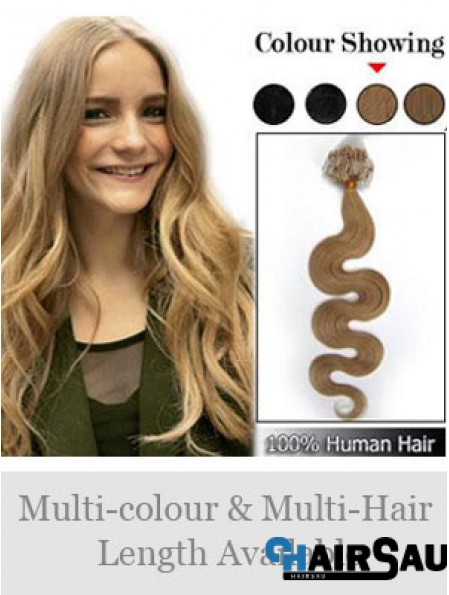 Stylish Blonde Wavy Micro Loop Ring Hair Extensions