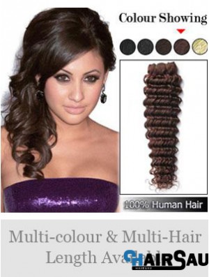 Wavy Remy Human Hair Auburn Sleek Weft Extensions