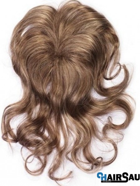 Clip In Hairpieces With Synthettic Wavy Style Brown Color