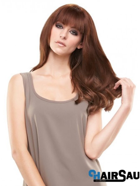 Modern Auburn Straight Remy Human Hair Clip In Hairpieces