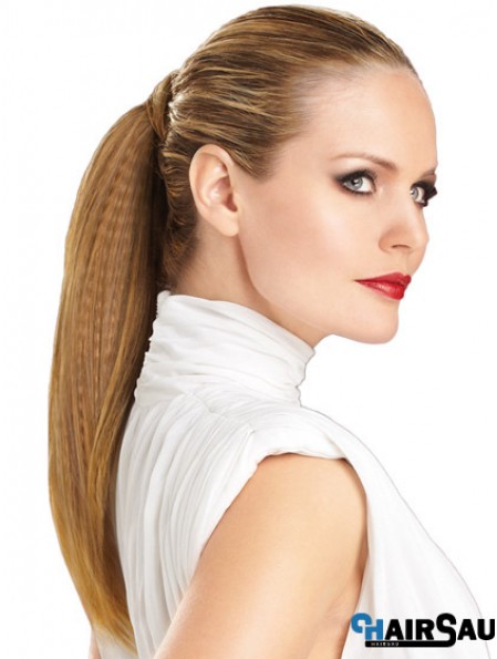 Modern Straight Brown Ponytails