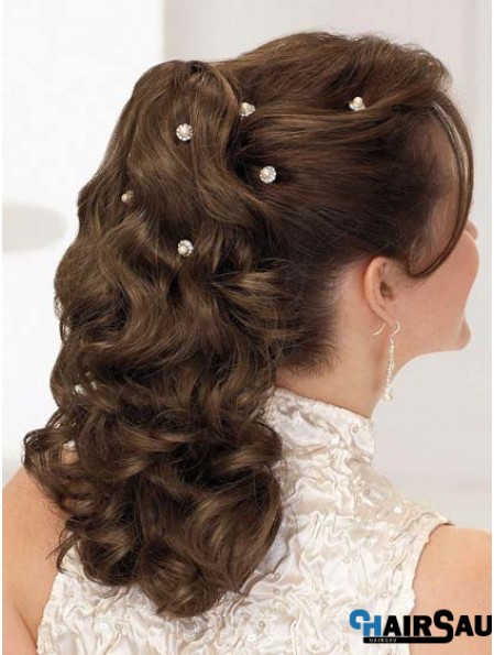 Fabulous Curly Brown Ponytails