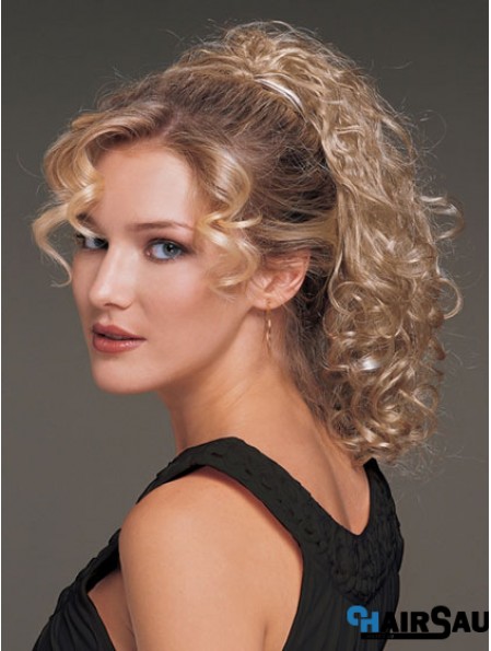 Soft Curly Blonde Ponytails